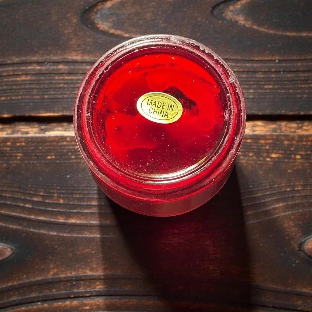 Pottery Barn Red Glass Tealight & Votive Candle Holders Set of 6